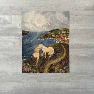 Lore Pemberton Scenic Art Print with Woman and Horse